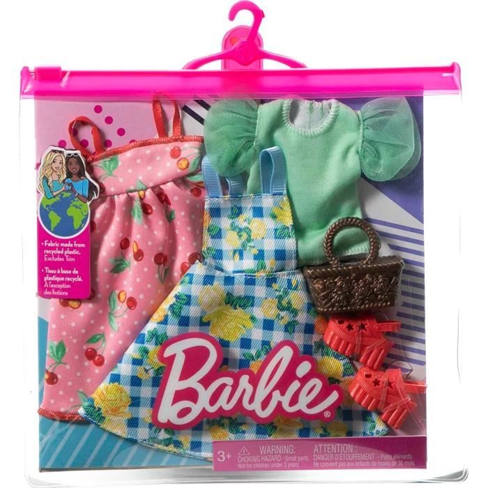 Barbie Fashion Pack - HJT33 - Ensemble 2 tenues de vêtements pour