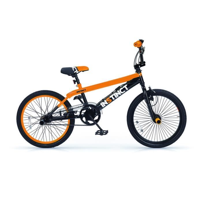 MBM BMX Enfants Instinct 20 pouces 49 cm Garçon V-Brake Noir/Orange