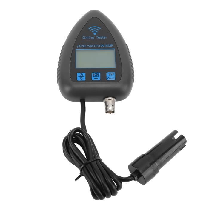 Testeur D'eau 5 En 1 Portable - PH, EC, TDS, Température, Sel, Rechargeable Type-C, Avec Voix