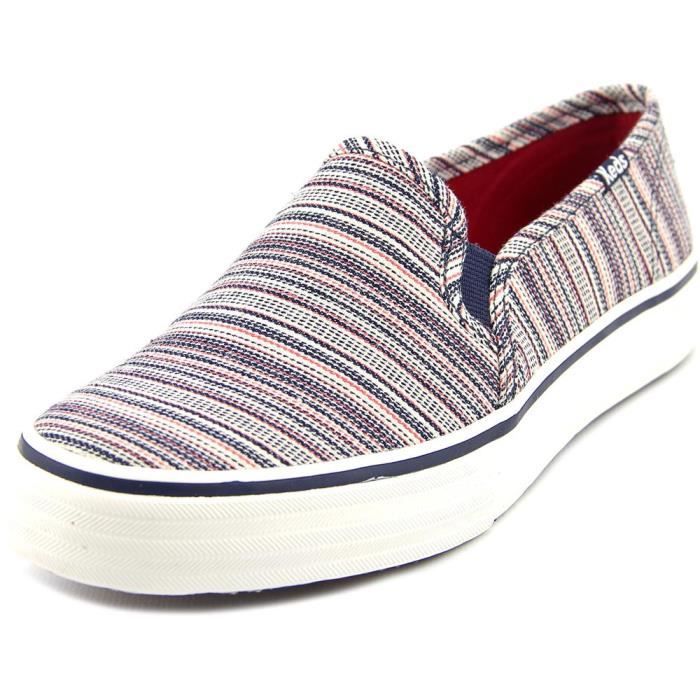 Baskets Keds Double Decker Americana Stripe Toile Mixte Bleu Lacets Multicolore Cdiscount Chaussures