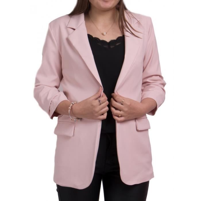 Blazer mi long femme clearance