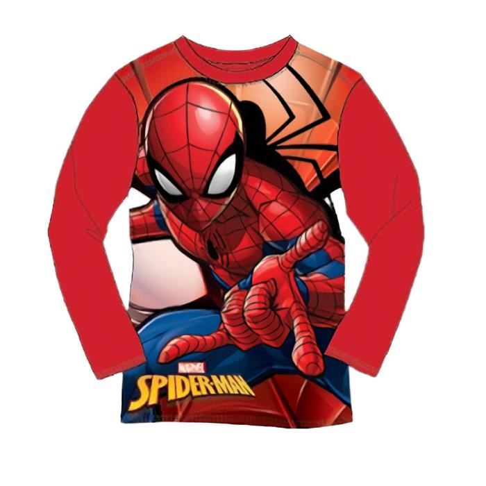 T-shirt manches longues Spiderman, T shirt enfant