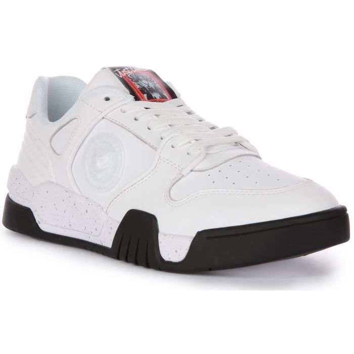 Just Cavalli Fondo Baskets à lacets en cuir synthétique pour hommes en