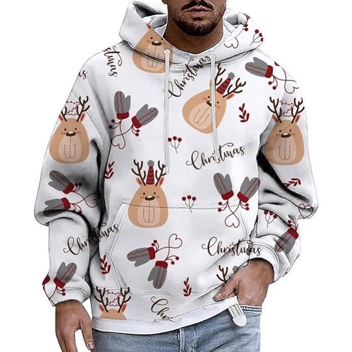 Sweat-shirt décontracté imprimé vintage pour homme avec col en polaire