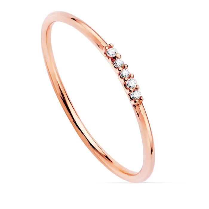 Anneau or sales rose femme