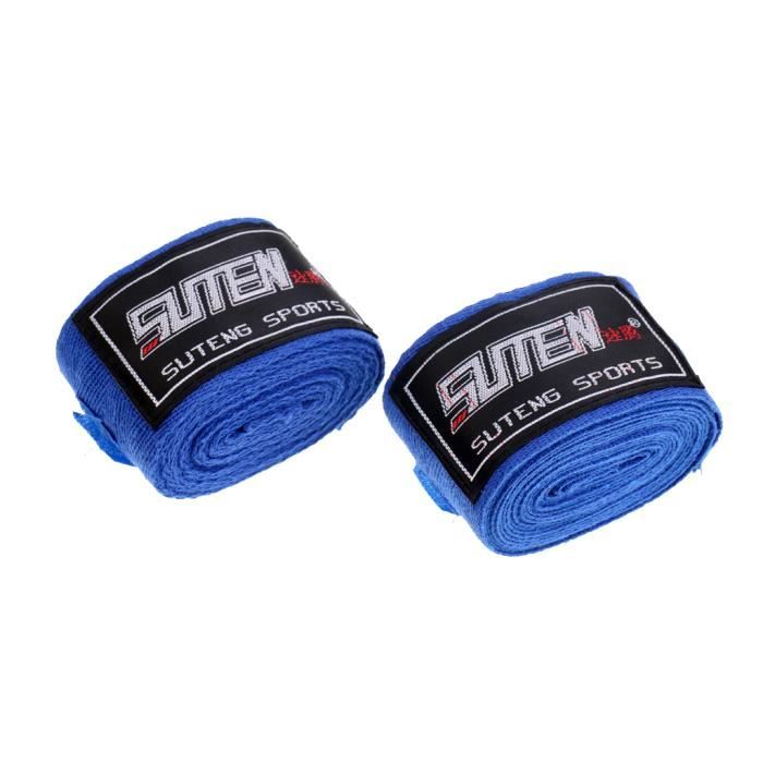 2pcs Bandages de Boxe Muay Thai MMA 2.5m Bandes Mains Poignets Coton Gants  Intérieurs Protection - Cdiscount Sport
