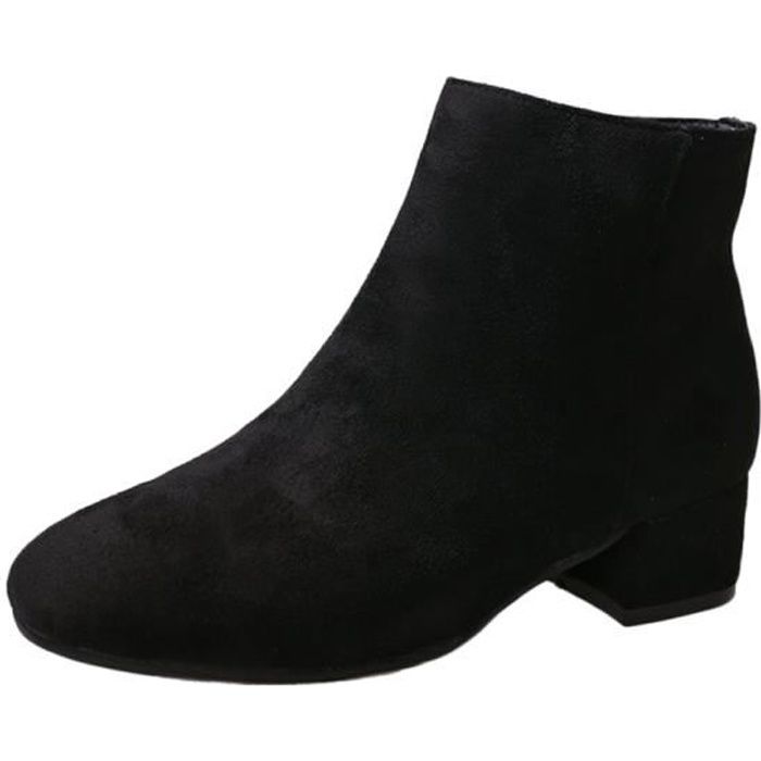 Bottines noir daim femme hotsell