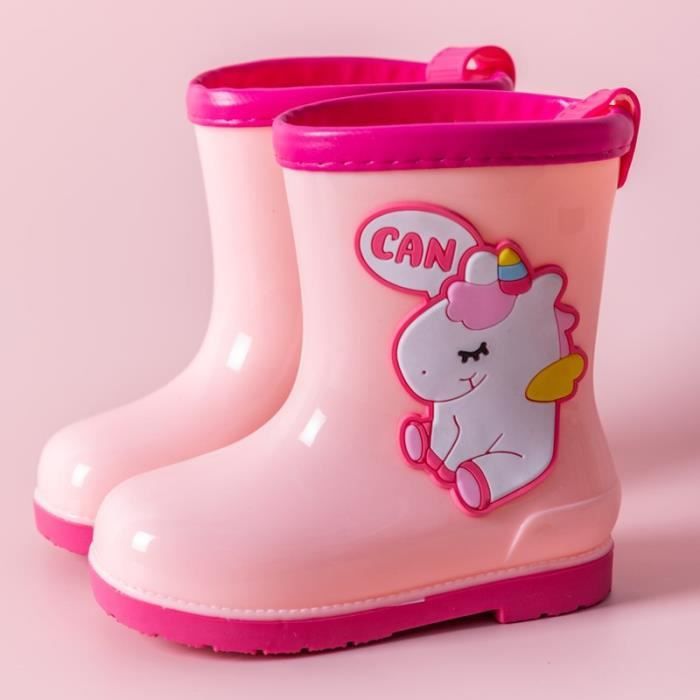 Bottes En Caoutchouc Enfant à Lumières Clignotantes - Thème Espace, Taille 36 à 1, Faciles à Enfiler