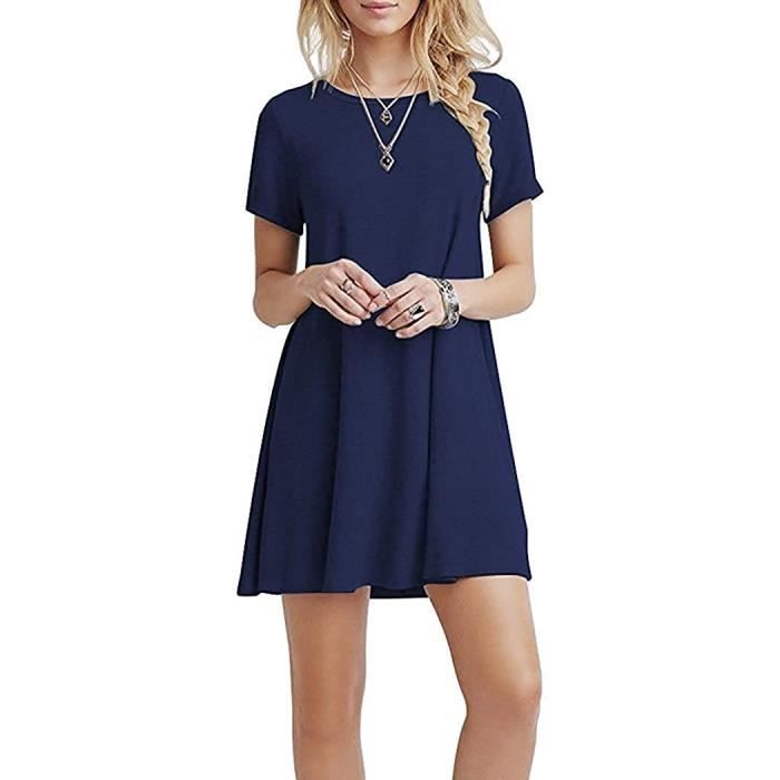 Robe tunique pour femme robe d t d contract e douce et