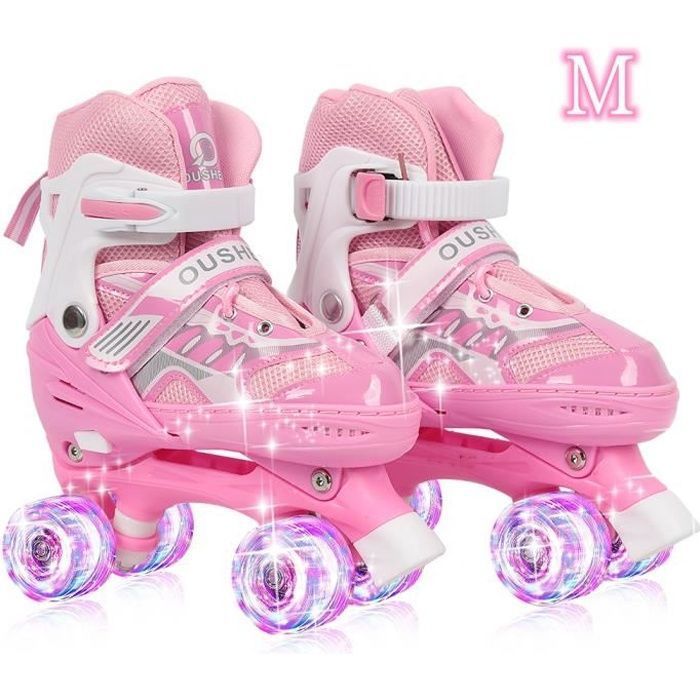 QIFAshma®Roller Enfant Filles,Roller Quad Enfant avec Roues