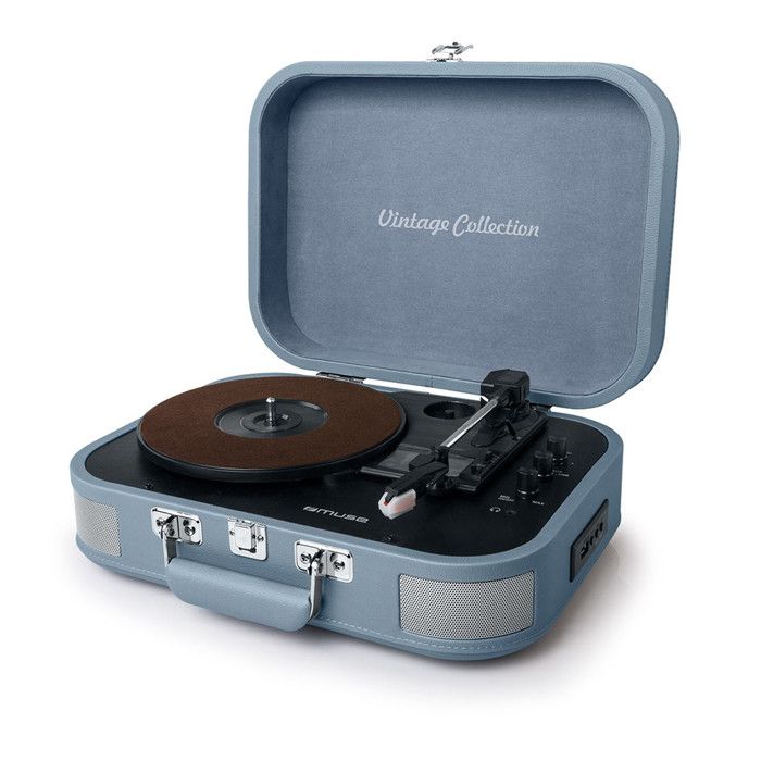Platine vinyle stéréo bleue 33/45/78 trs MT-201BVB-MATCH