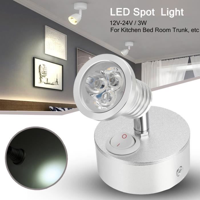Neufu 1x 3w Led Spot Light 12v Lampe Murale Pour Salle De Bain