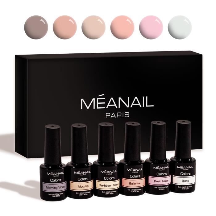 Coffret Nude 6 Vernis Semi Permanent Vernis Gel 5ml By Meanail Paris Nail Polish Vegan Cruelty Free