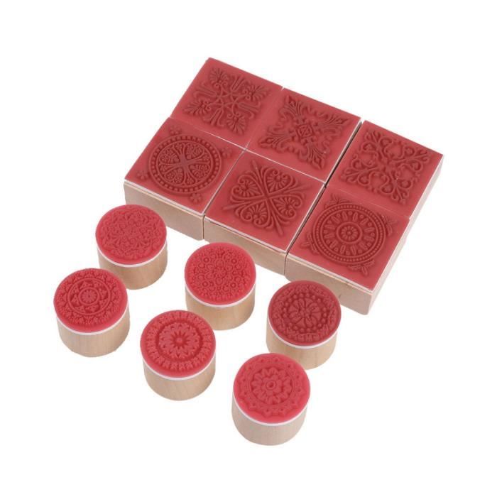 Melissa & Doug Jeu de timbres en bois Animaux, Tampons, Cadeau pour filles et garçons, 8 timbres