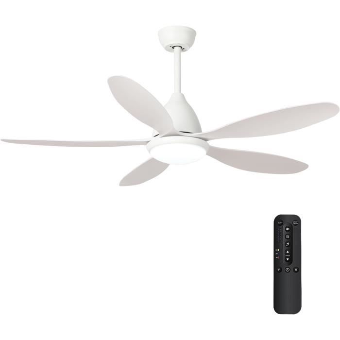 Ventilateur Plafond Airfusion Airlie 122cm Blanc Avec Télécommande Et Lumière