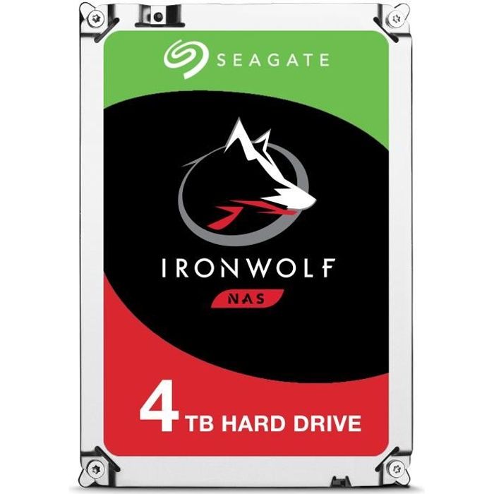 Disque dur NAS Seagate IronWolf 4To 3.5″ (ST4000VN008)