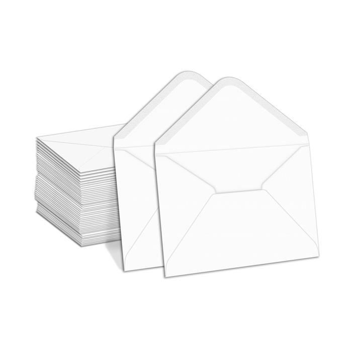 Florence 100 Enveloppes 21 X 11 Cm Blanc 120 G/m² – Auto-Adhésives, Idéales Mariage, Invitation, Carte Vœux, Faire-Part
