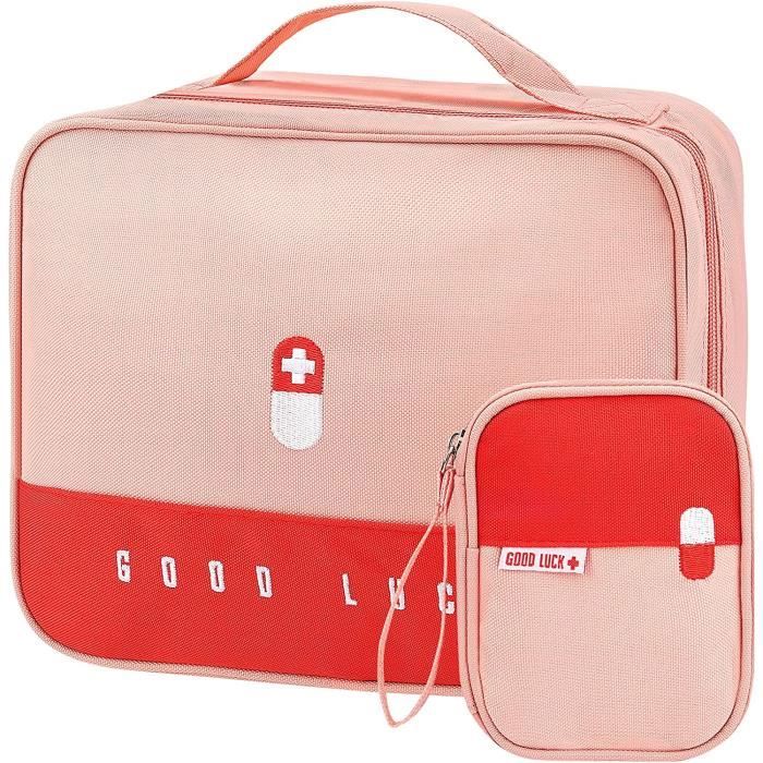 Lot De 2 Sacs à Médicaments étanches – Rouge, Grande Capacité, Pour Voyages, Camping, Randonnée !