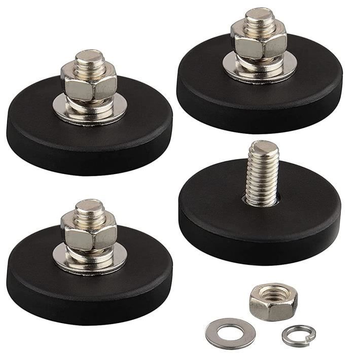 ULIBERMAGNET Lot de 4 aimants en néodyme anti-rayures avec revêtement ...