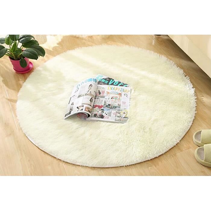 Tapis Rond Décoratif Billard 8 Boules - Imitation Cachemire, Antidérapant, 80x80 Cm