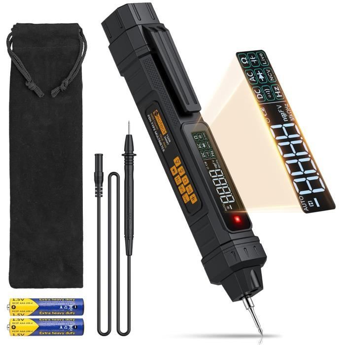 DollaTek Détecteur De Tension Sans Contact 12-1000V AC - Testeur Stylo Électrique Avec LED Et Alarme