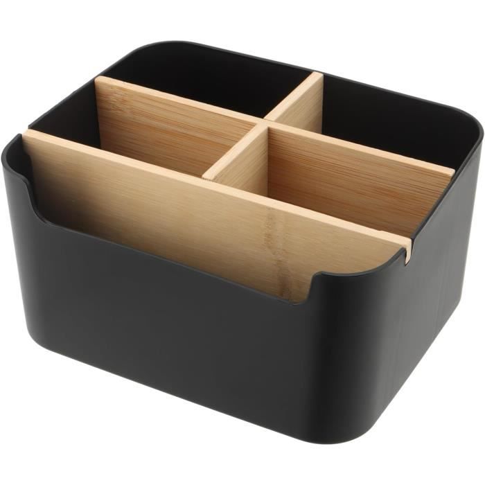 Plateau Valet En Cuir - 2 Compartiments Amontibles, Organiseur Pour Clés, Portefeuille, Montre, Bureau, Voyage