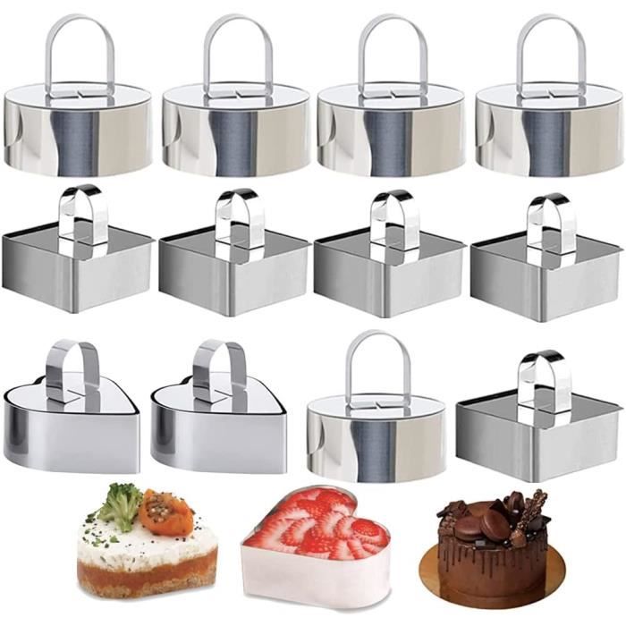 Cercle Patisserie 8Cm Diametre,Cœur Moules À Gâteaux En Acier