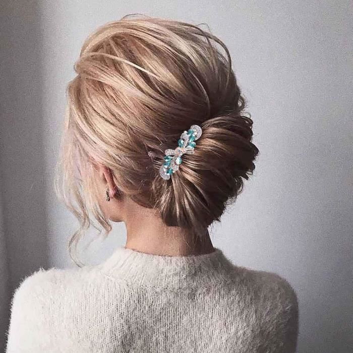 Barrette à Cheveux Vintage Aile D'ange En Cristal - Or Et Strass, Pour Mariage, Fête, Accessoire Coiffure élégant