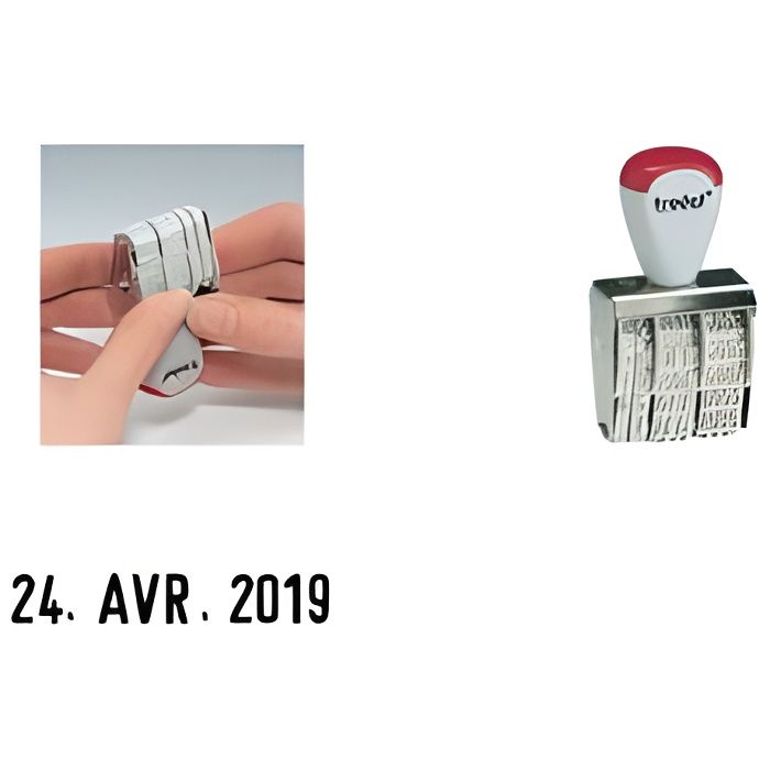 Tampon dateur francais 1000 --mois en lettres