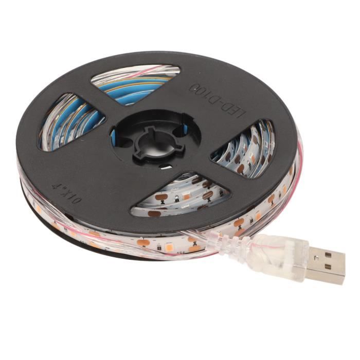 Bande LED Pour Plantes - 2 Mètres, Spectre Complet, Alimentation USB, Pour Culture Intérieure, Hydroponie