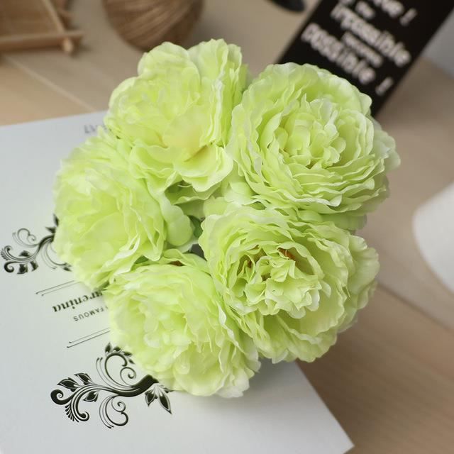 Fleur artificielle Pivoine 3 Fleurs 3 boutons- plante fleurie en piquet - H.30cm blanc - K3