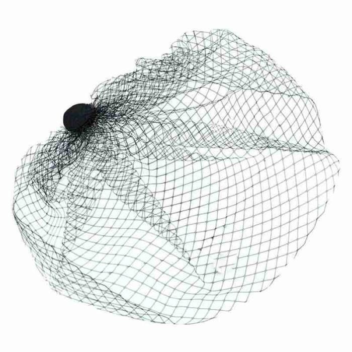 2 Bandeaux Voile Fascinateur Mariée EUPSIIU - Style Années 1920, Maille Avec Strass - Noir & Blanc