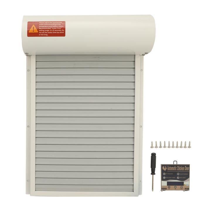 Meilleurs prix pour ZERONE Porte automatique du poulailler Ouvre-porte automatique de poulailler, minuterie alimentée par batterie, piscine Blanc