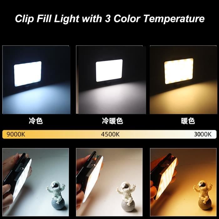 Hohem Mini Lumière LED Magnétique - 3 Températures Couleur, 10 Niveaux Luminosité Pour Stabilisateur XE