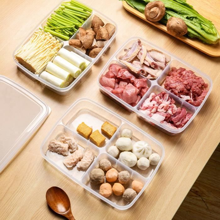 IVYHOME Ice Chilled Serveur à condiments à 5 compartiments | Plateau de service à fruits | Pots à condiments avec 5 plats amovibles de plus de 2 tasses chacun et couvercle à IVYHOME Ice Chilled Serveur à condiments à 5 compartiments | Plateau de service à fruits | Pots à condiments avec 5 plats amovibles de plus de 2 tasses chacun et couvercle à