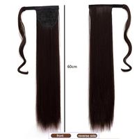 Extension Capillaire Queue De Cheval 40cm - Châtain Foncé Brun - Postiche Synthétique Avec Pince Crabe - Neuf