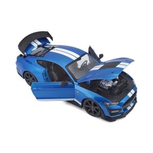 Horloge Publicitaire Ford Mustang Shelby - Voiture Miniature Blanche Rallye 20x30 Cm