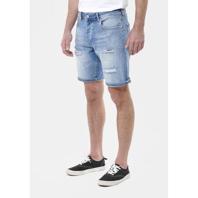 Bermuda en jean homme Kaporal Vito Coupe straight Confort stretch Bleu Cdiscount Pret a Porter