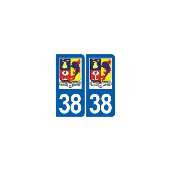 38 Villette De Vienne Logo Ville Autocollant Plaque Stickers Angles Droits Droits Achat Vente Decoration Vehicule 38 Villette De Vienne Logo Cdiscount