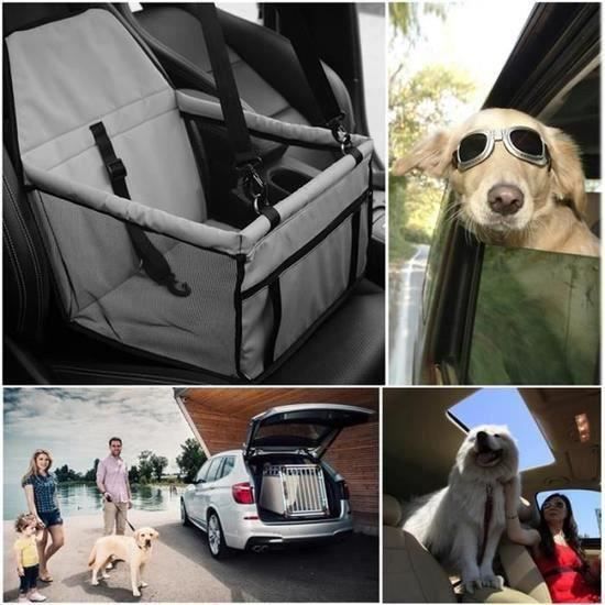 Siège Auto Imperméable Pour Chien Et Chat - Sac De Transport Avec Attache Sécurité Et Poches De Rangement