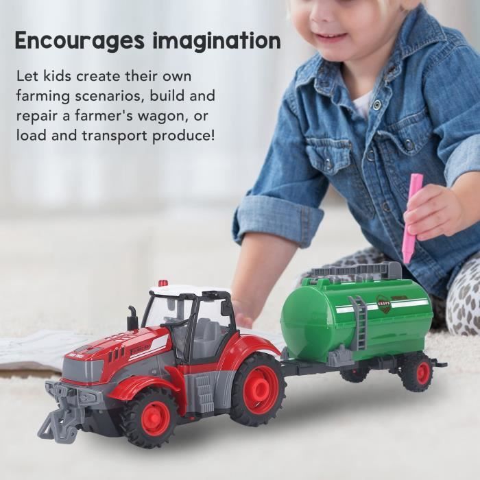 PLAYMOBIL TRACTEUR VERT avec Remorque de Foin , ferme Espace Vert EUR