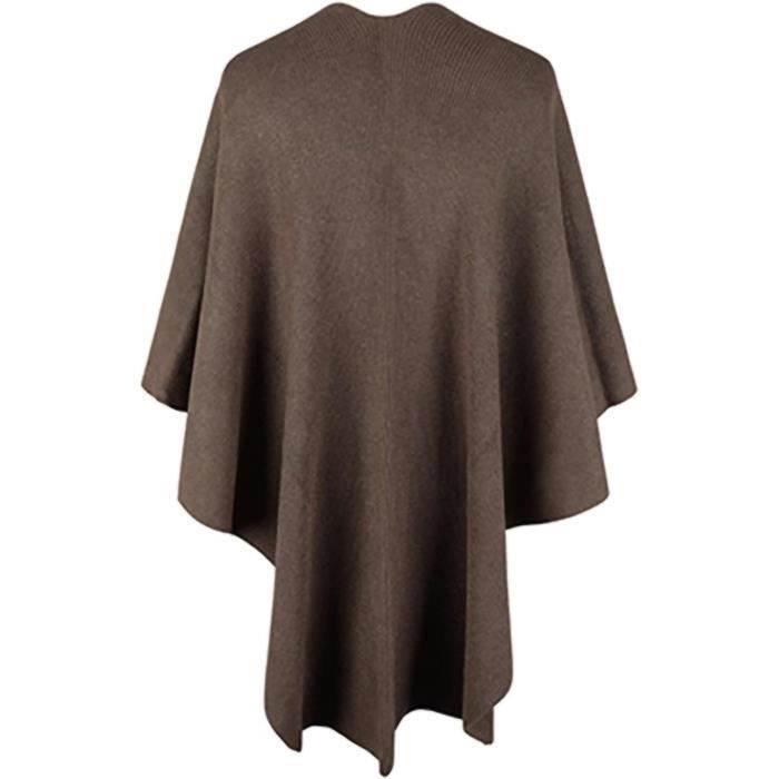 Poncho Cape Femme Hiver Chaud Echarpe Chale Foulard Elegant En Tricot Gilet Cardigan Chic Manteau Epais Avec Pompons u17586 Cdiscount Pret a Porter