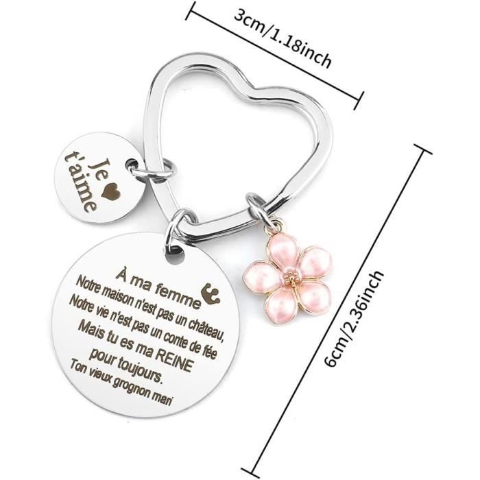 Cadeau Amour Pour Ma Femme Porte Clef Amoureux Cadeau Saint Valentin ...