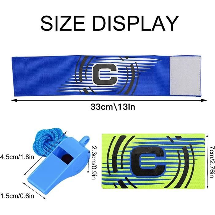 2 Brassards De Capitaine Football Blancs - Vierges, En Nylon, Ajustables, Pour Personnalisation Et Matches - 12