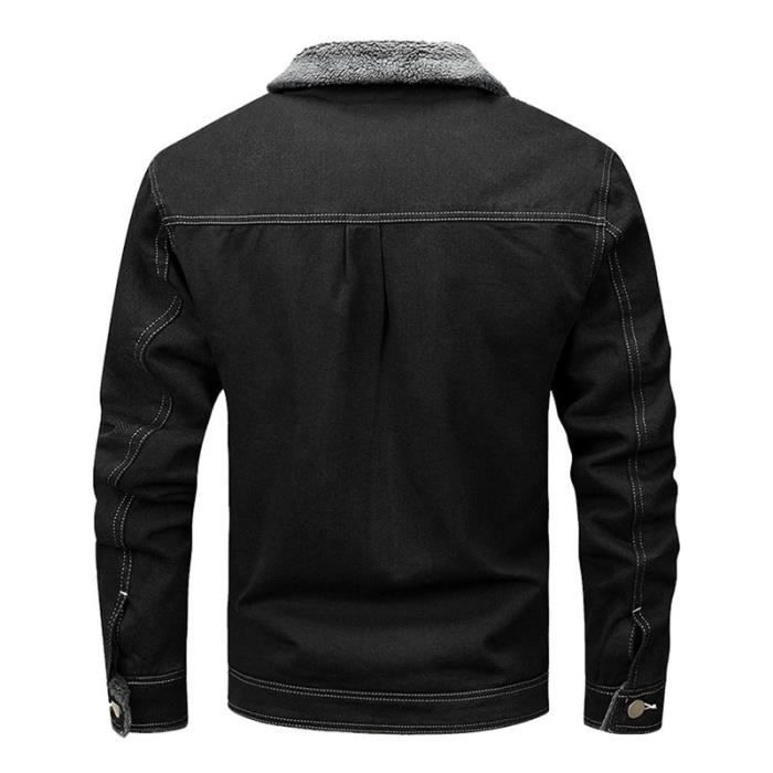 Veste jean doublée hotsell homme