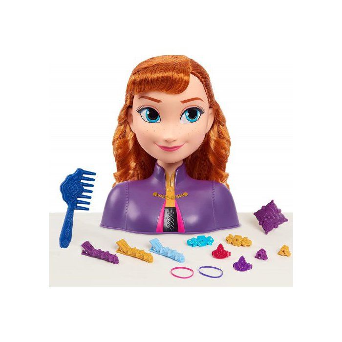 Tête à Coiffer Princesse Raiponce 14 Cm - Cheveux Blonds, Brosse Incluse - Jeu D'imitation Coiffure Pour Filles 3 Ans Et Plus