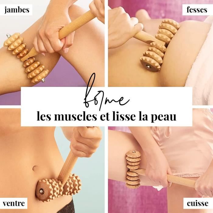ROULEAU DE MASSAGE ANTI-CELLULITE POUR JAMBES, ABDOMEN ET FESSIERS, à
