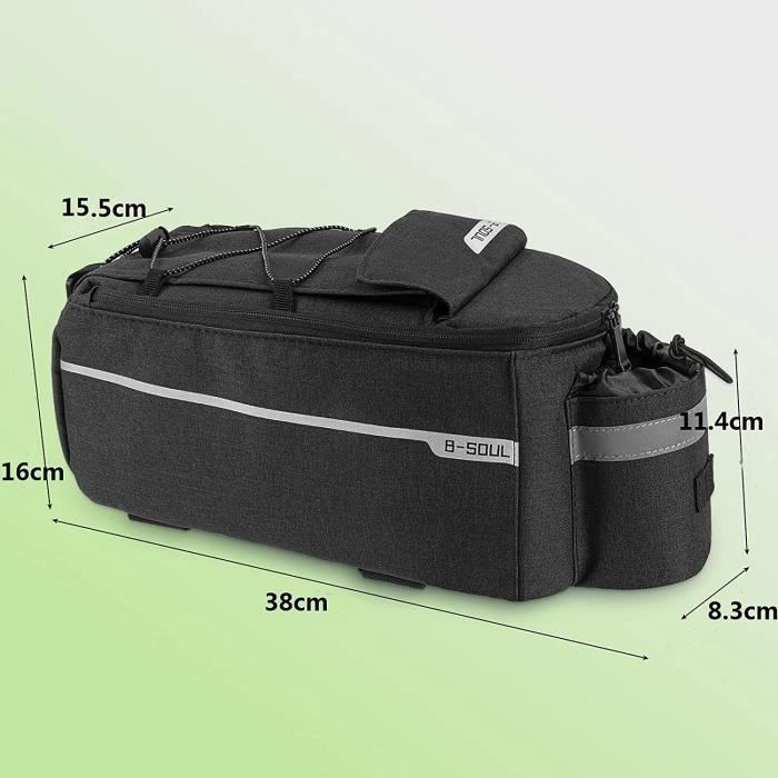 Sacoche Vélo 8L étanche, Pliable, Vert – Nylon, Compatible VTT Et Voyage, Bandoulière Incluse, Fixation Rapide, 36 X 22 Cm