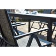 Salon de jardin - 10 personnes - BERANA  - Concept Usine - extensible - Aluminium - Table Rectangle - 10 fauteuils - Gris-2