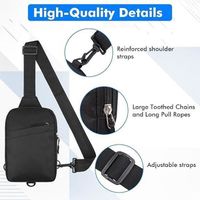 Hejo Sac Bandoulière Homme - Sac Poitrine Impermeable Léger Pour Randonnée Et Quotidien Hommes Femmes